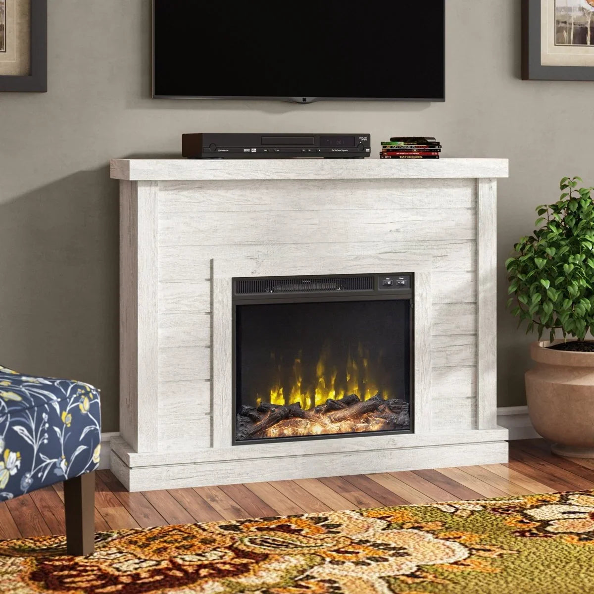 Alaya Wall Mounted Electric Fireplace Sand & Stable Finish image 1