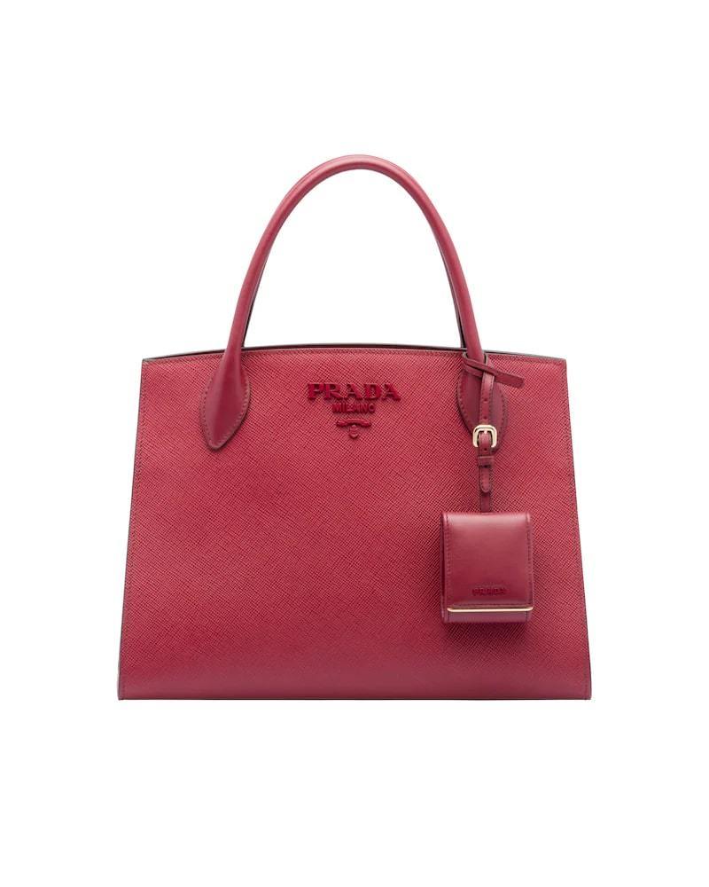 Medium Saffiano leather Prada Monochrome bag