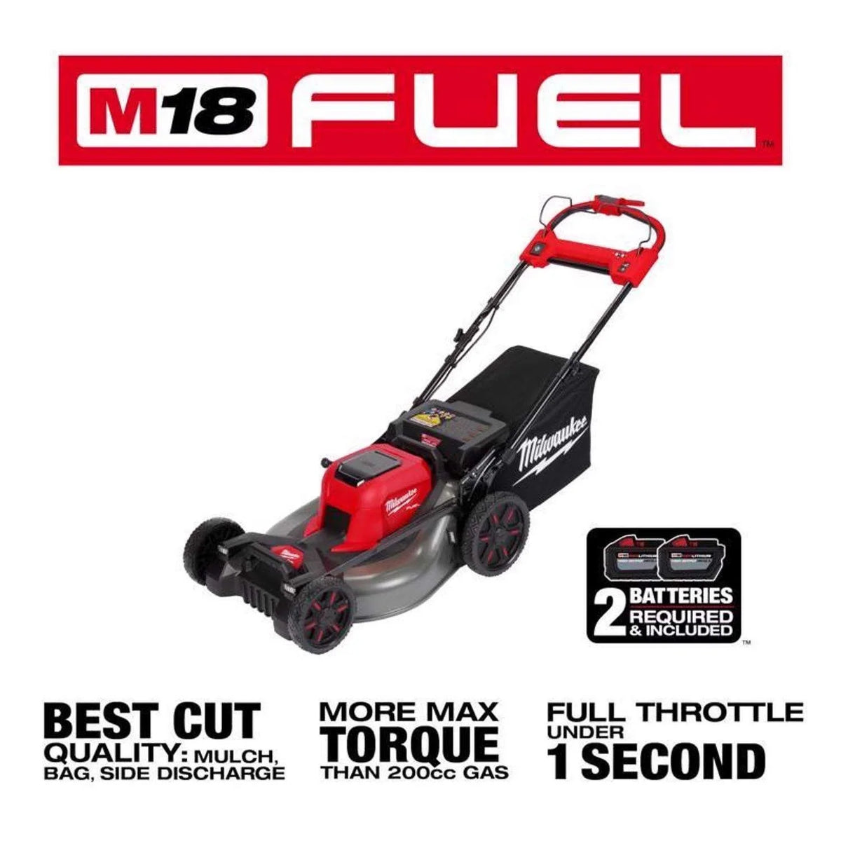 Milwaukee 2823-22HD M18 FUEL Self-Propelled Dual Battery Mower Kits. image 1
